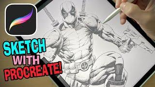 Procreate 2024! How To Pencil/Sketch On The iPad!