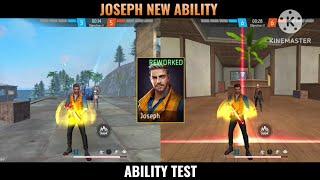 JOSEPH NEW ABILITY TEST - AFTER OB42 UPDATE FREE FIRE | GARENA FREE FIRE