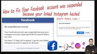 How to Fix Your Facebook account was suspended because your linked Instagram hacked