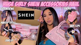 HUGE GIRLY SHEIN ACCESSORIES HAUL | 40+ items  (purses, shoes, jewelry, iPad cases, & more!!)