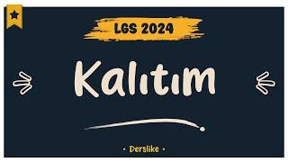 Kalıtım | LGS 2024