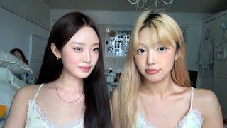 비슷하지만 다른 무쌍속쌍 자매 메이크업 |GRWM