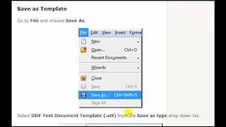 Create OpenOffice Writer Templates