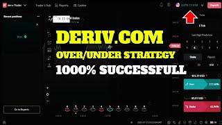 Deriv.Com Over/Under Strategy - Last digit Prediction 6 - 1000% Successfull