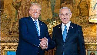 Prime Minister Benjamin Netanyahu and President Donald Trump meet at Mar-a-Lago.