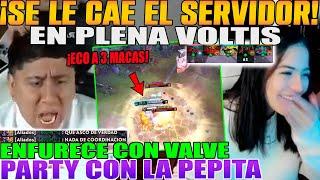 SE LE CAE EL SERVIDOR EN PLENA VOLTIS!! MACARIUS ENFURECE CON VALVE, PARTY CON LA PEPITA DOTA 2