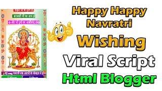 Happy Navratri Wishing Viral Script Free Download Blogger PHP PRO Script