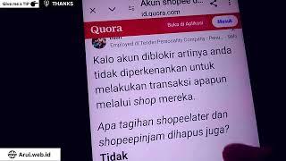 Akun Shopee Diblokir Bagaimana Cara Bayar Tagihan SPaylater & SPinjam ?