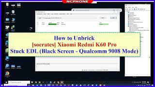 How to Unbrick Xiaomi Redmi K60 Pro bricked | Xiaomi K60 Pro Stuck EDL - Qualcomm 9008 Mode