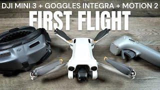 DJI Mini 3 Pro + Goggles Integra + Motion 2 -  First Flight