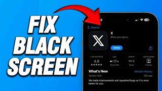 How To X Twitter App Black Screen Problem | Working