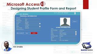 Creating Classic Students Profile Data Entry Form with Reports Automations using Macros