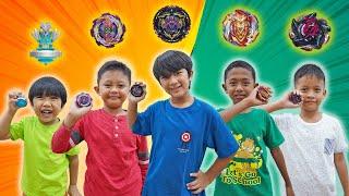 Ziyan Adu Gasing Beyblade Sama Teman Teman - TARUNG BEYBLADE