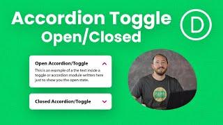 How To Set The Toggle Or Accordion Module Default State Open Or Closed