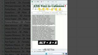 Master Excel Text to Columns! #excel #texttocolumn #skillsphere