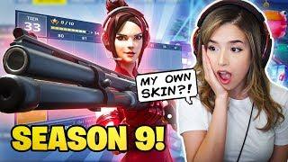 Pokimane Reacts to NEW Fortnite Season 9 + Battle Pass!