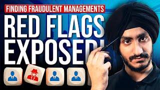 Masterclass on Finding Fraudulent Managements | 10 Point Checklist ️‍️