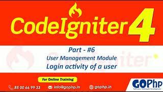 #35 Login Activity of a user | CodeIgniter 4 Tutorials