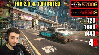 Ryzen 7 5700G + Vega 8 | Cyberpunk 2077 - FSR 2.0 Mod First Impressions!