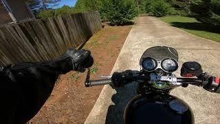 triumph speed twin   2up riding