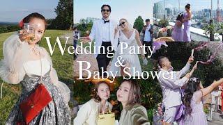 HAPPY DAYS!!🩷: アリサさんの結婚式/マリリンさんBaby Shower幸せ溢れた2日間のVlog