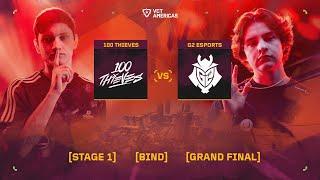 100 Thieves vs G2 Esports - VCT Americas Mid-Season Finals - Map 1