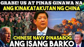 US at PILIPINAS GINAWA na ang KINA AYAWAN ng C H I N A!  C H I N A MAY PINALUBOG na BARKO!