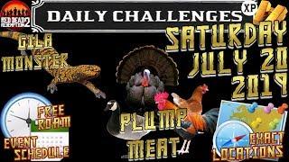 Daily Challenges Seasoned Plump Bird Banded Gila Monster Locations RDR2 Red Dead 2 Online 7/20/19