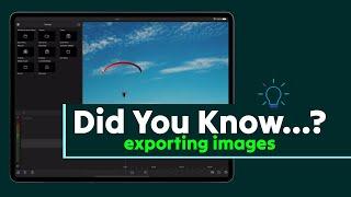 Exporting a PNG or JPEG image in LumaFusion