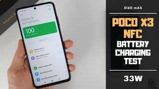 Xiaomi Poco X3 NFC Battery Charging test 0% to 100% | 33W fast charger 5160 mAh