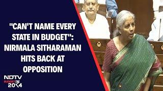 Nirmala Sitharaman Speech | Nirmala Sitharaman Hits Back At Opposition: "Can't Name Every State..."