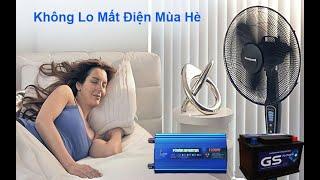 Giới thiệu bộ kích nguồn điện 12V sang 220V Souer 1000W sóng sin chuẩn