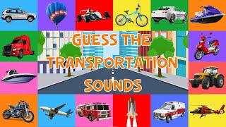 Guess The Transportation Sounds For Kids | 4K