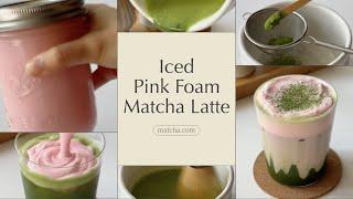 Iced Pink Foam Matcha Latte | Try the Viral Drink Recipe