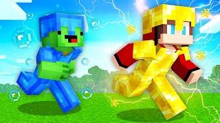 ELECTRIC STORM Armor Speedrunner vs WATER Armor Hunter : JJ vs Mikey in Minecraft Maizen!