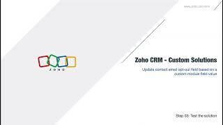 Update contact based on a custom module field value | Zoho CRM Solutions