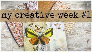 MY CREATIVE WEEK | 1 | Creative Journaling + Making Journals | ms.paperlover | 2024