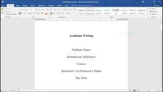 Introduction to Academic Writing Part 1. Essay Writing in English APA &MLA