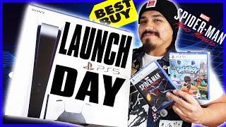 PS5 Launch Day Pickup at Best Buy and Unboxing Console with Games (6 AM Pre Order Line)