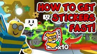 HOW TO GET STICKERS FAST in Bee Swarm Simulator