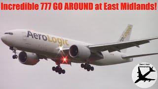 WIND, RAIN & GO AROUND | Incredible Aerologic 777 Aborted Landing at East Midlands | 11/06/2020