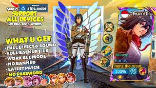 NEW Script Skin Fanny Mikasa Attack on Titan No Password - Full Effect & Sound - Latest Patch