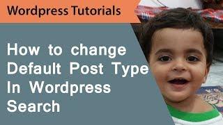 How to change default post type in wordpress search