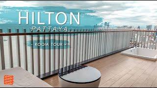 Hilton Pattaya [4K] King Executive Premium Ocean Front Room Tour