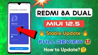 Redmi 8a dual Miui 12.5 update || Full Review  || How to Update Manually? || Full Information ||