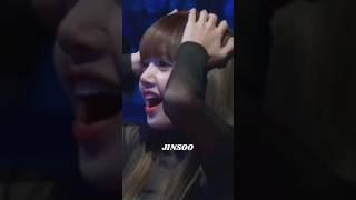 Lisoo reaction for Jimin abs #bts #blackpink #shortvideo