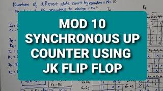 U3 L5.9 |Design MOD-10 Synchronous Up Counter Using JK Flip Flop | MOD 10 Counter Using JK Flip Flop