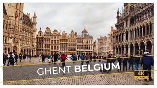 Ghent, Belgium  4K Walking Tour