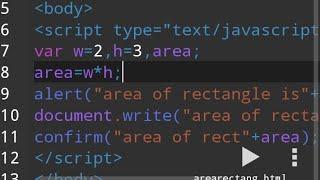 Calculate Area of Rectangle in JavaScript | JavaScript calculate area of Rectangle Mobile anWriter