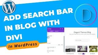 How to Add Search Bar in Blog With Divi Builder in WordPress | Divi Page Builder Tutorial 2022
